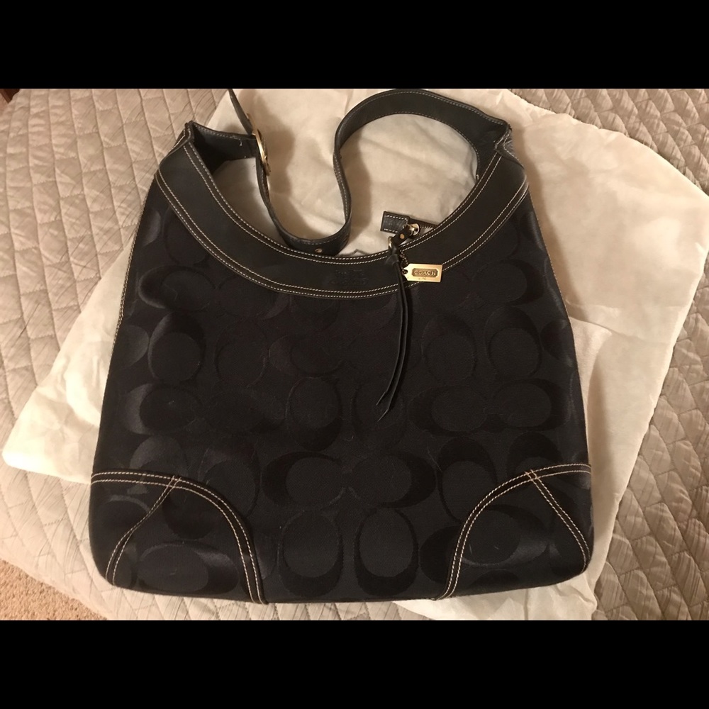 Coach Hobo/ Shoulder Handbag, Black, Large VGUC